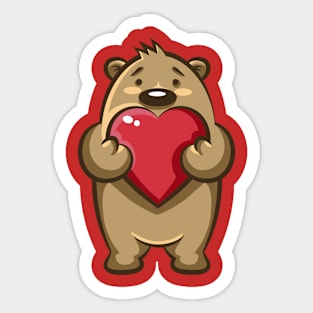 BEAR LOVE CUTE Sticker